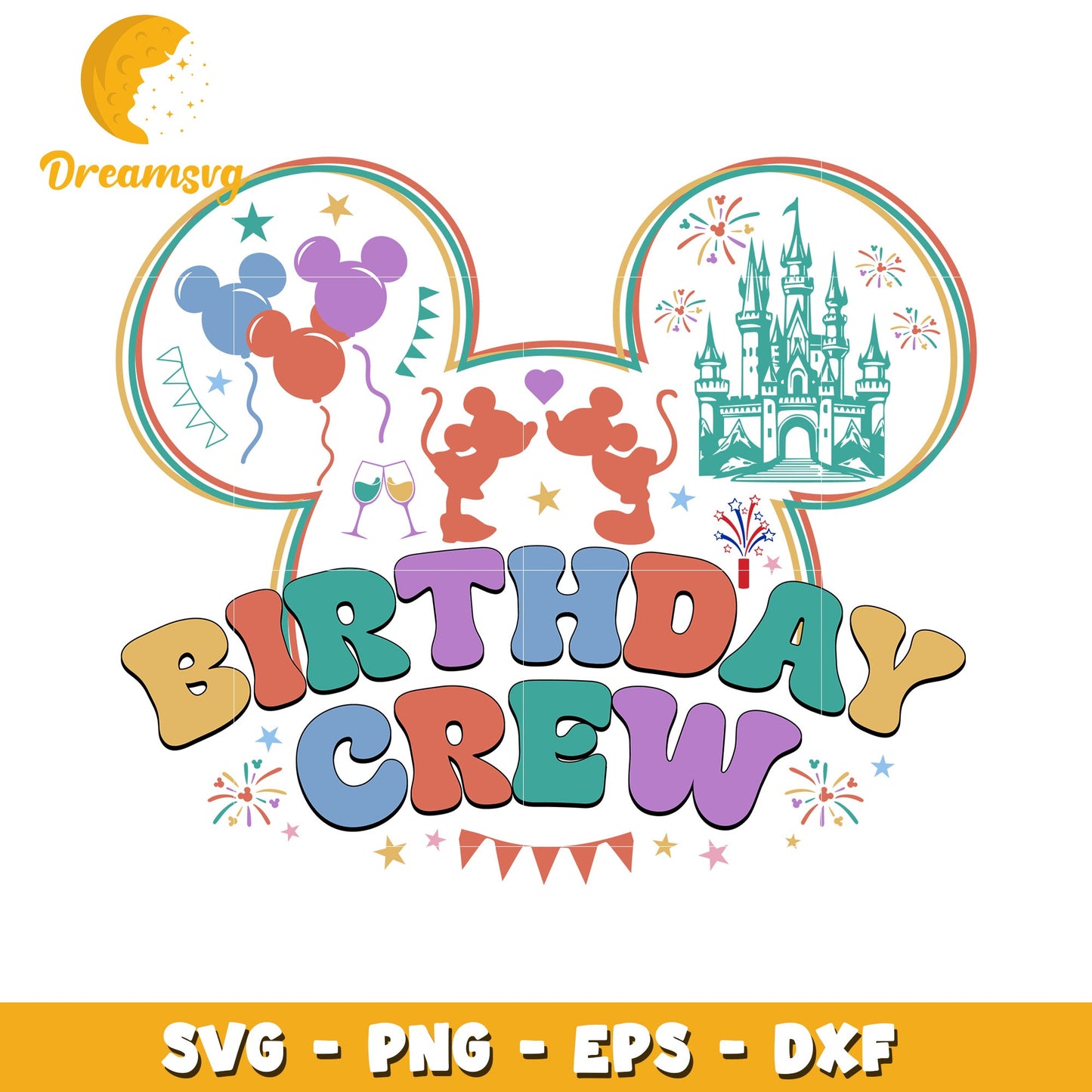 Mickey Birthday Crew SVG Cut File