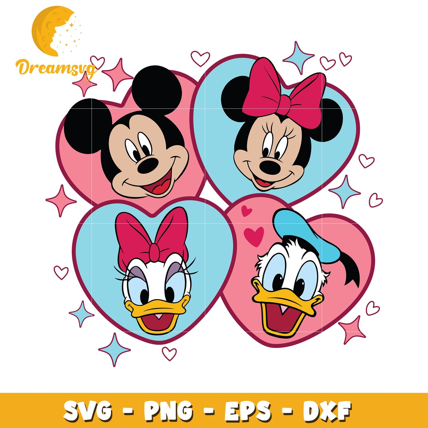 Mickey Minnie Daisy Donald SVG Bundle