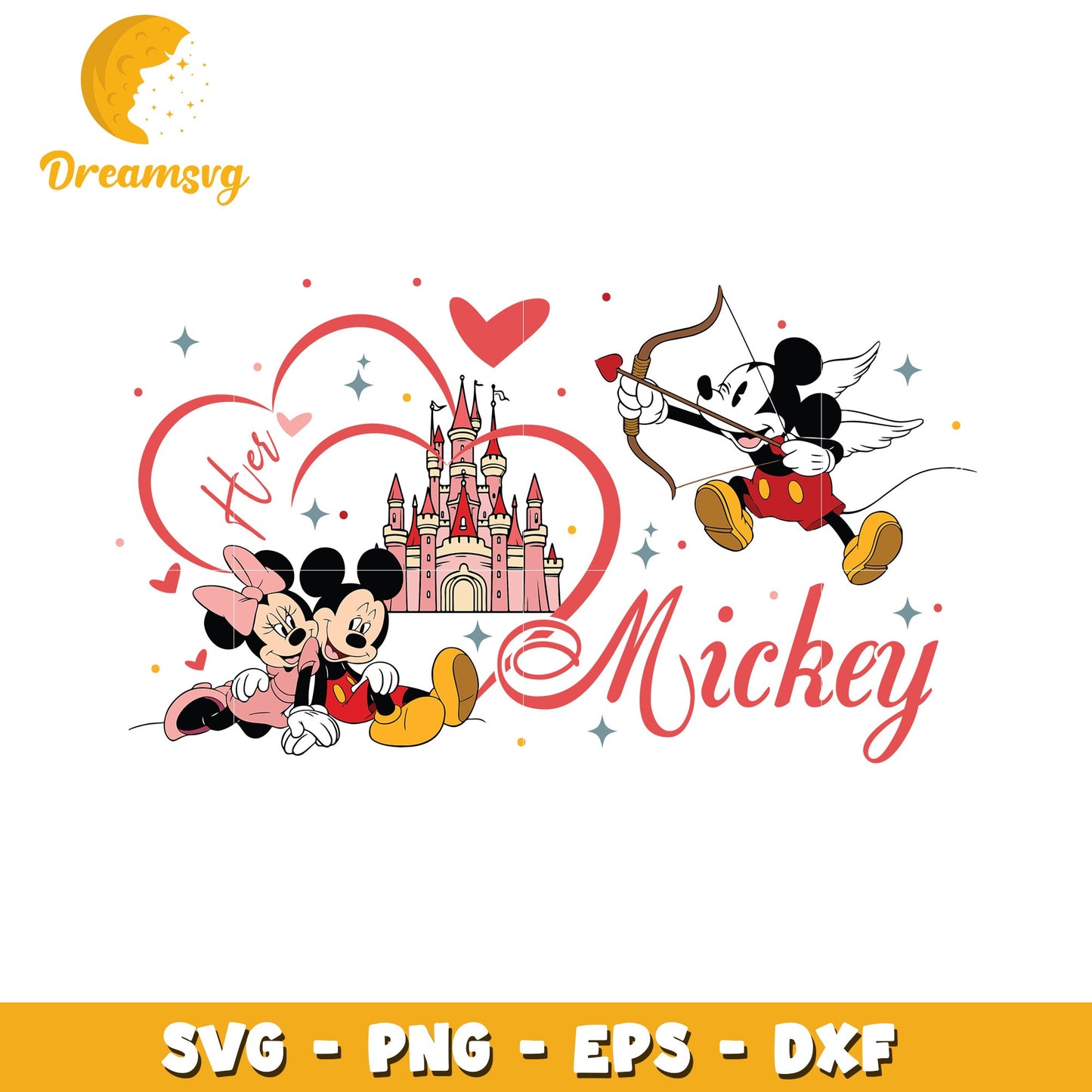 Mickey Minnie Valentine SVG Cut Files