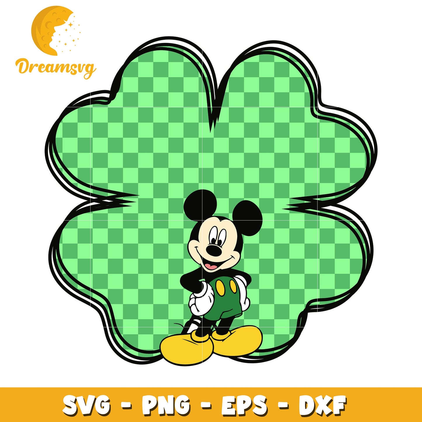 Mickey Mouse Clover SVG PNG EPS DXF