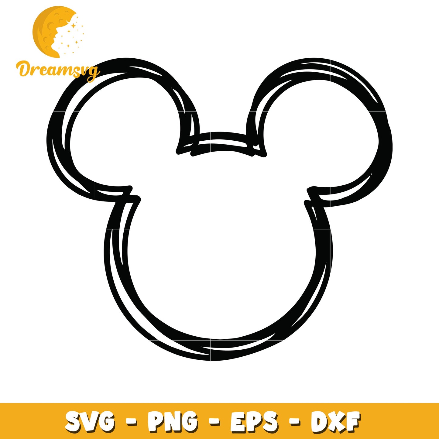 Mickey Mouse Ears SVG PNG EPS DXF