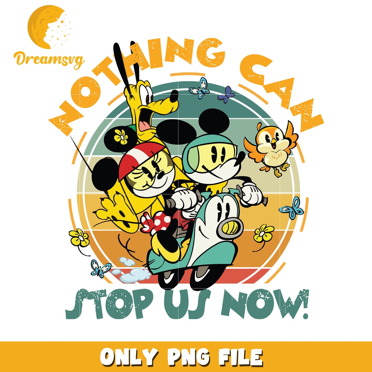 Mickey Mouse Retro PNG Design