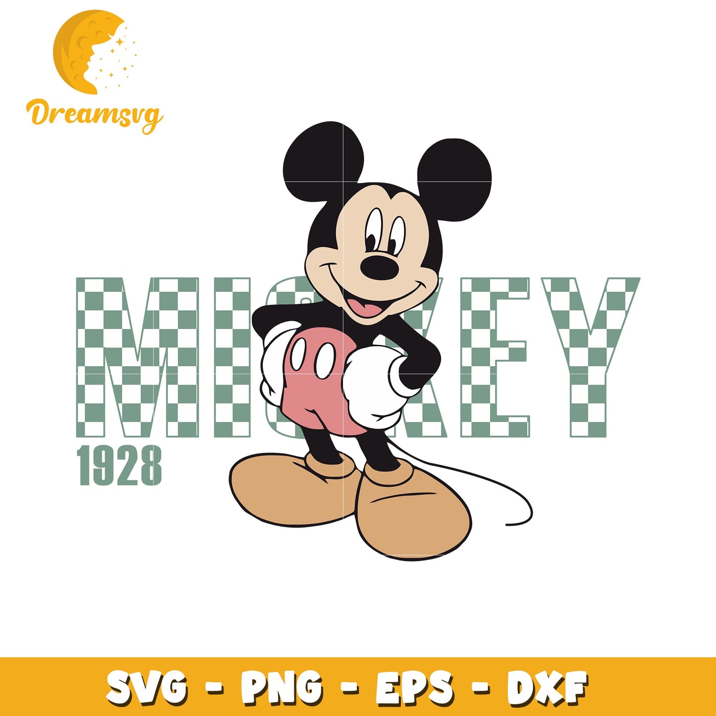 Mickey Mouse SVG PNG EPS DXF 1928
