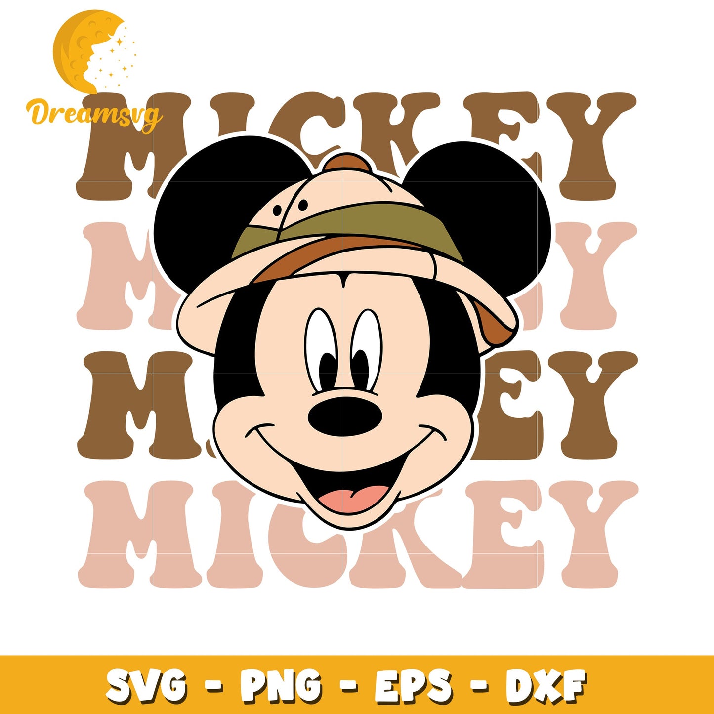 Mickey Mouse Safari SVG File Cute Design for Craft Projects
