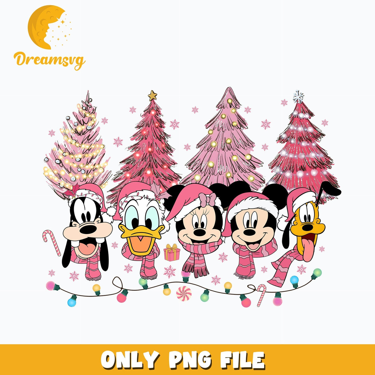 Mickey and Friends Merry Xmas png