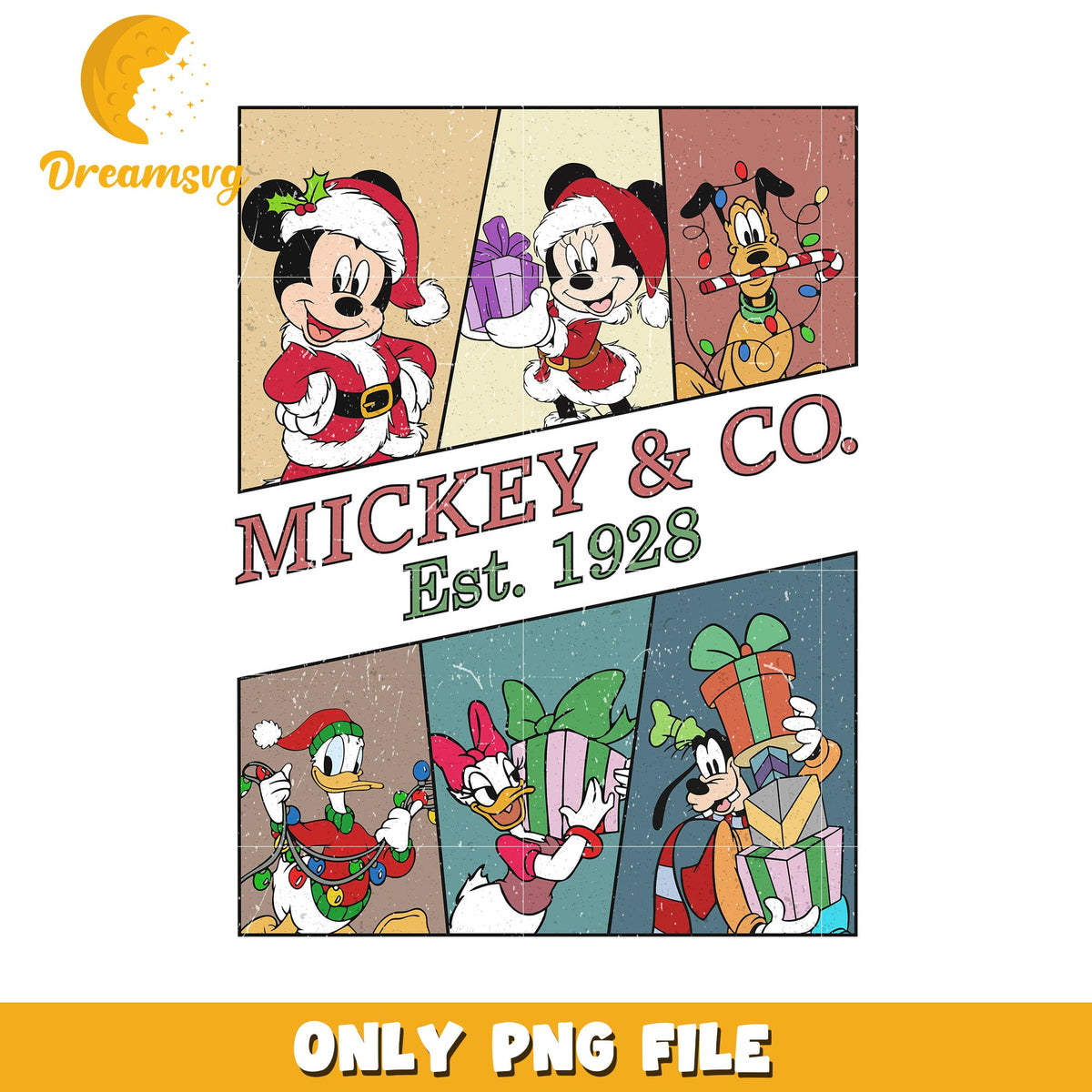 Mickey and co png, disney joy png, christmas vibes png