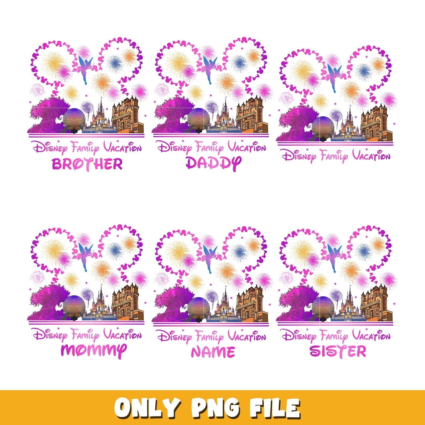 Mickey disney family vacation bundle png, Disney cartoon png, Digital download