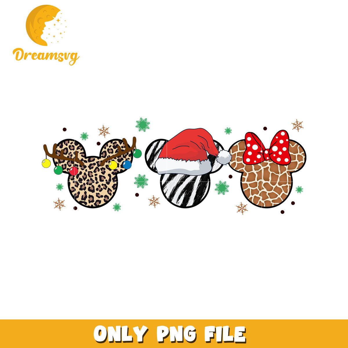 Mickey leopard png, disney spirit png, cozy disney png