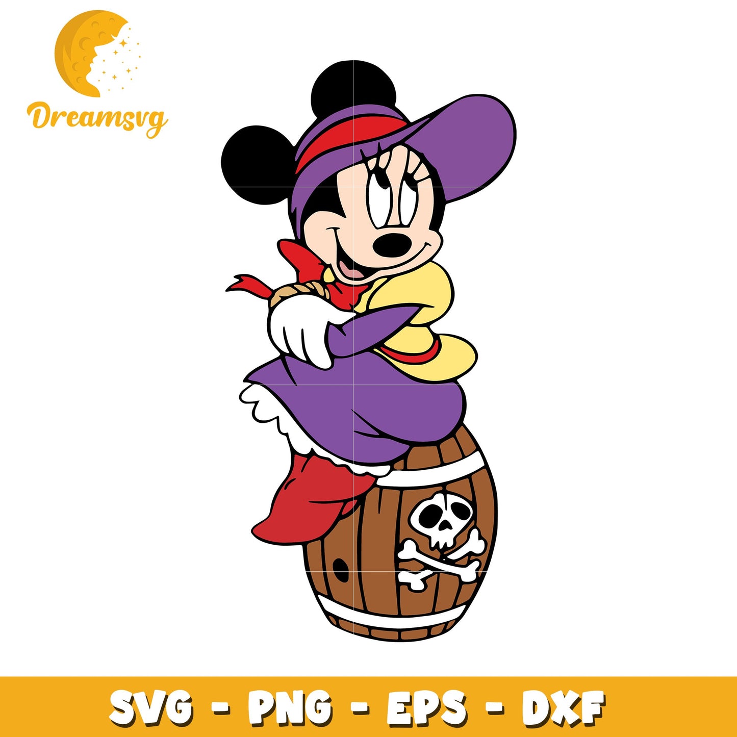Minnie Mouse Pirate SVG Clipart for Fun Crafting Projects