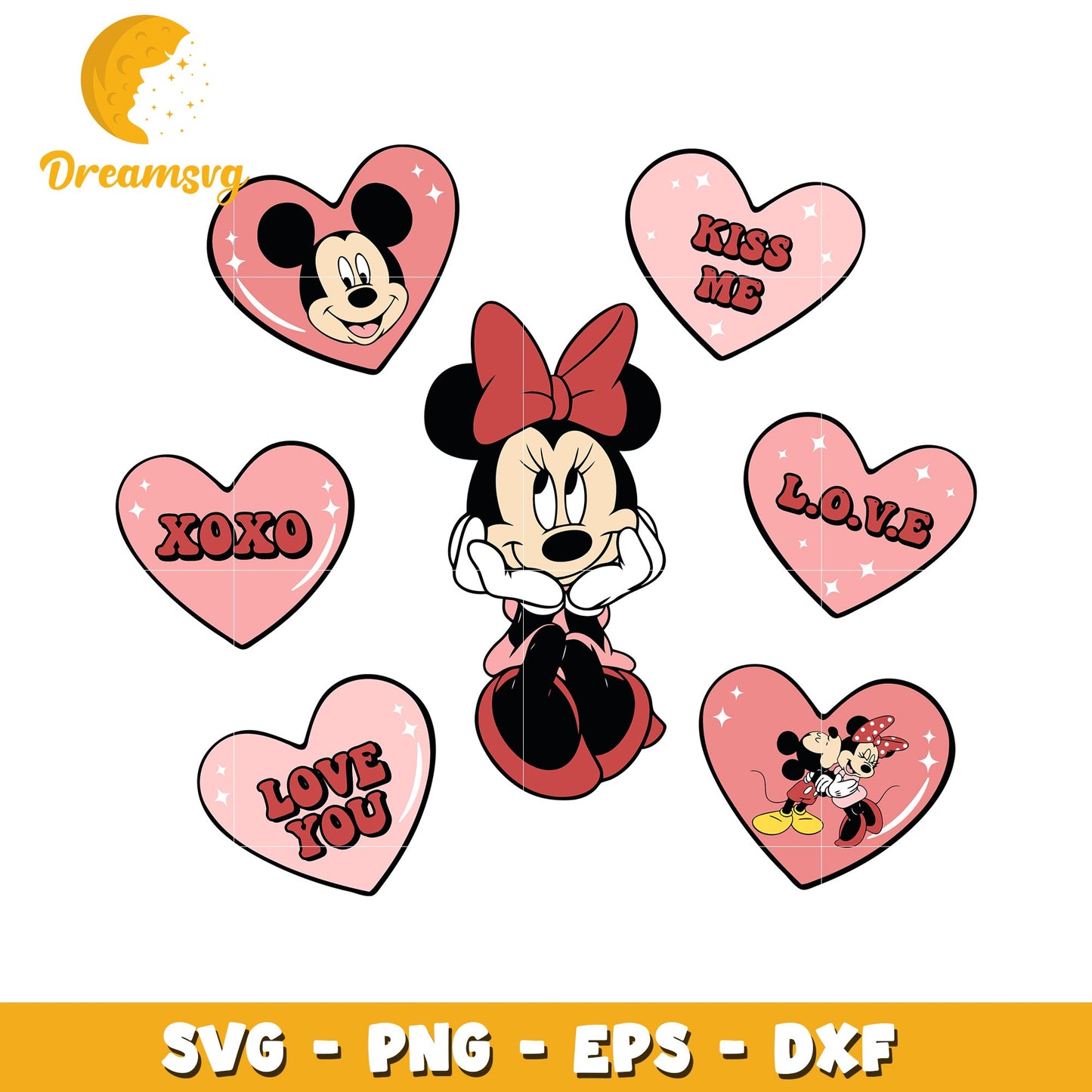 Minnie Mouse Valentine SVG Bundle