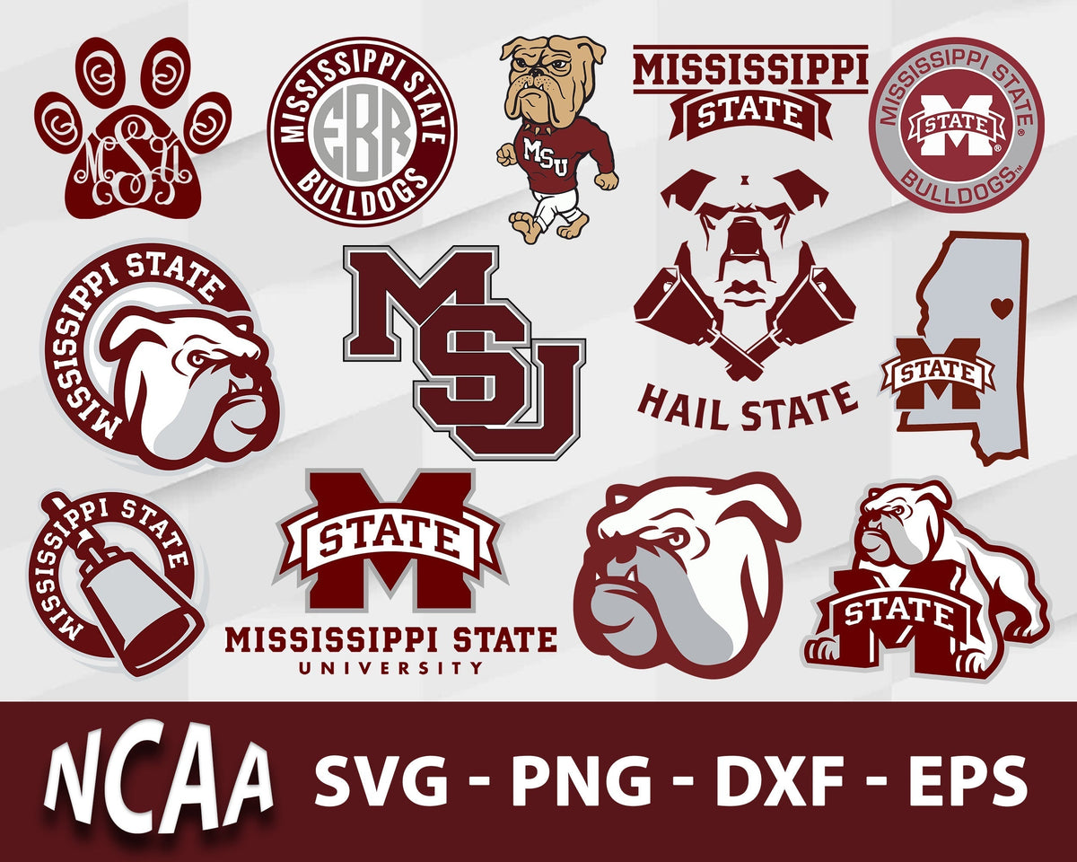 Mississippi State Bulldogs Svg Bundle, Mississippi State Bulldogs Svg, Sport Svg, Ncaa Svg, Png, Dxf, Eps Digital file.