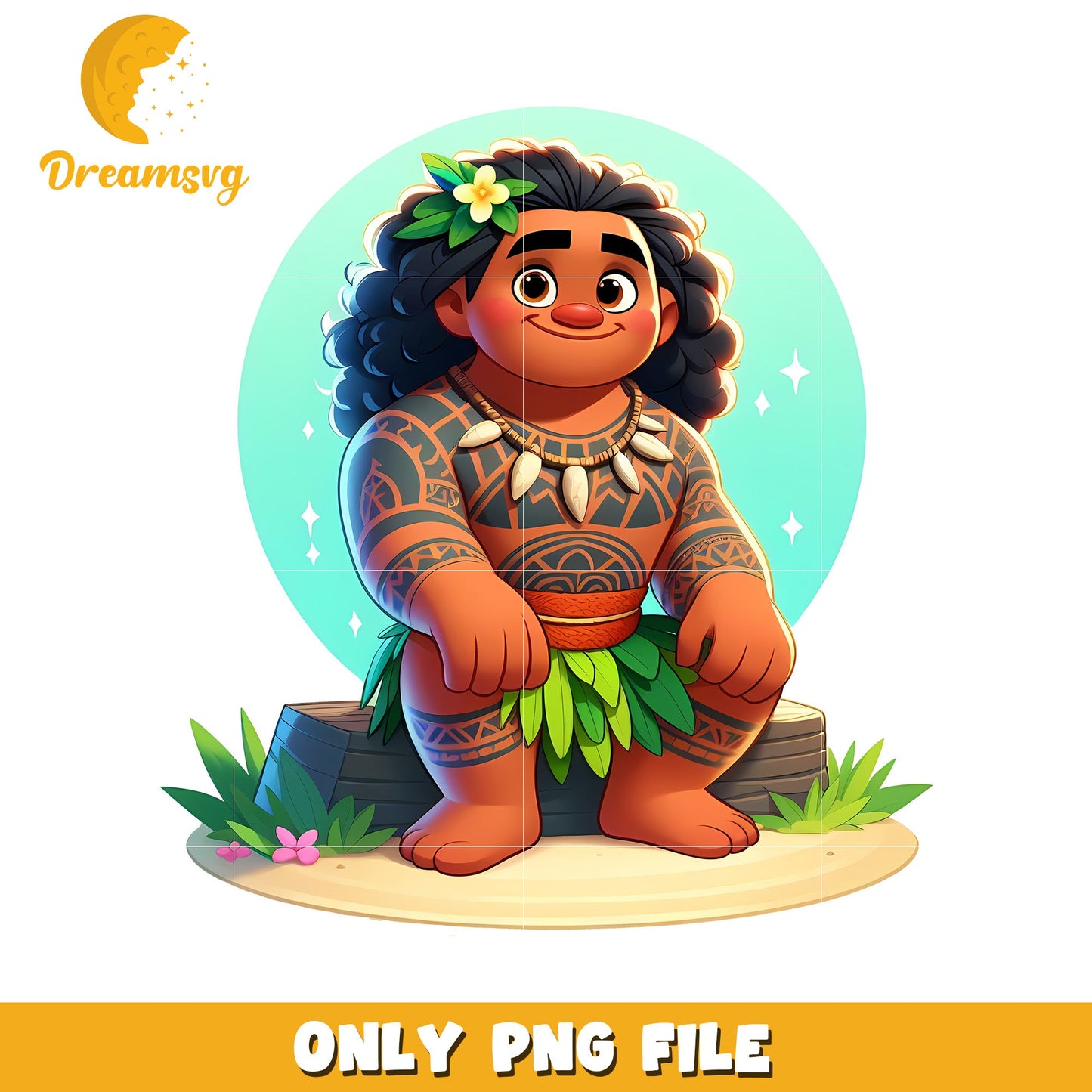 Moana PNG Cartoon Illustration