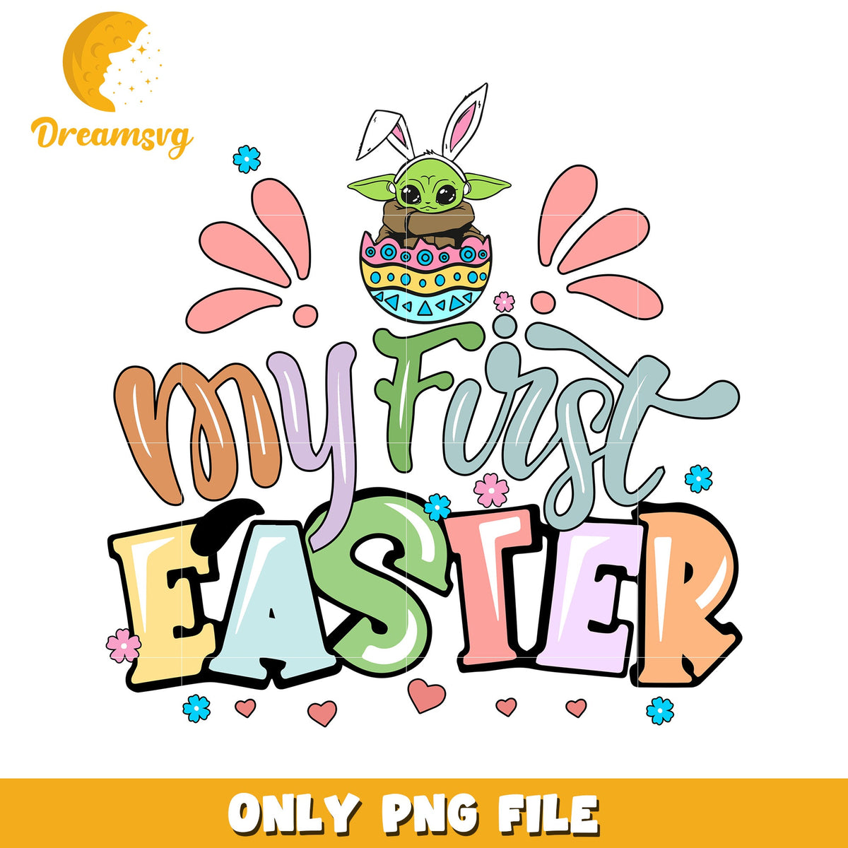 My first easter star wars png, easter day png, baby yoda png