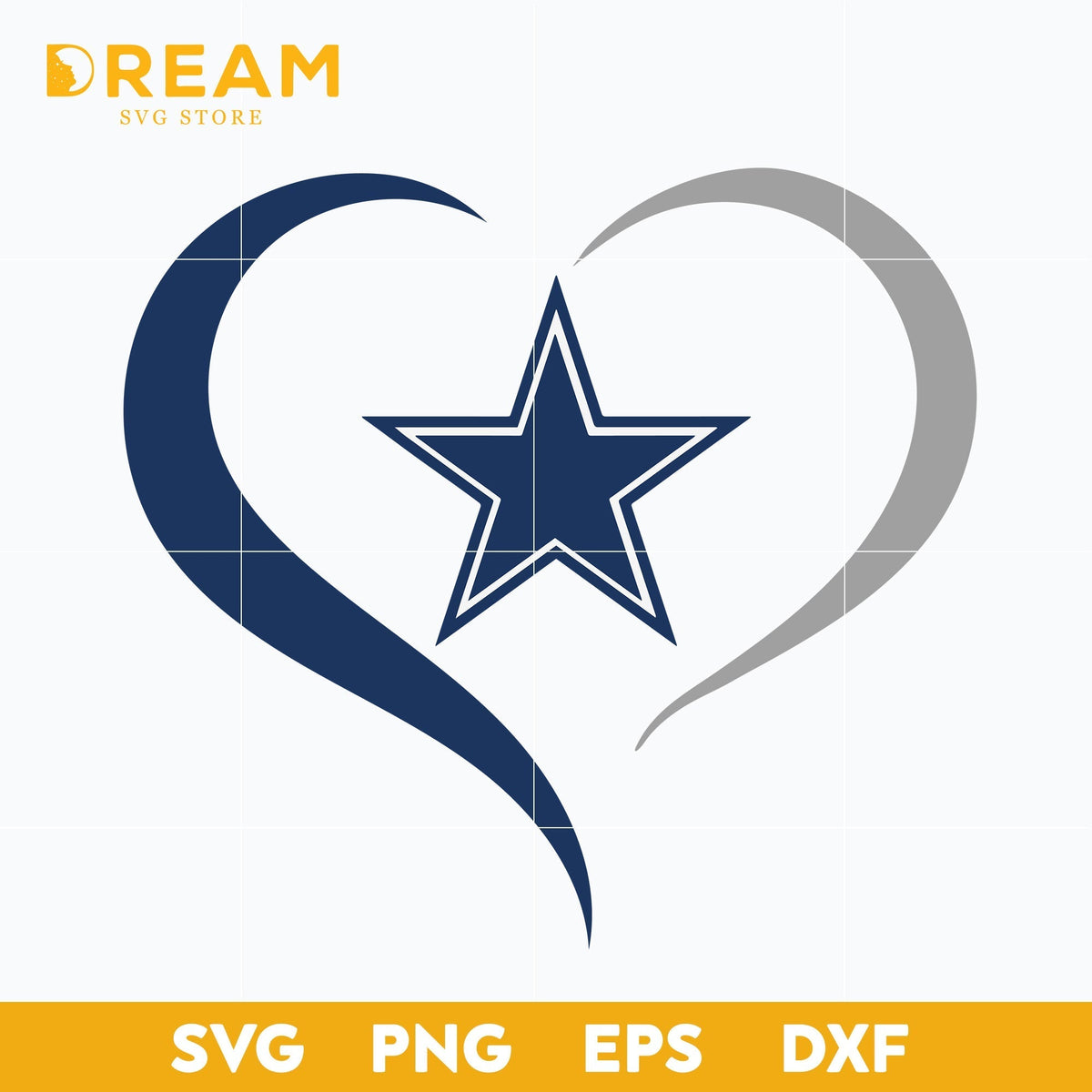 Dallas cowboys heart svg, Cowboys heart svg, Nfl svg, png, dxf, eps digital file NFL05102015L