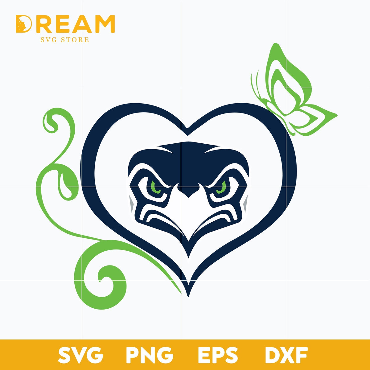 Seattle Seahawks heart svg, seahawks heart svg, Nfl svg, png, dxf, eps digital file NFL16102021L