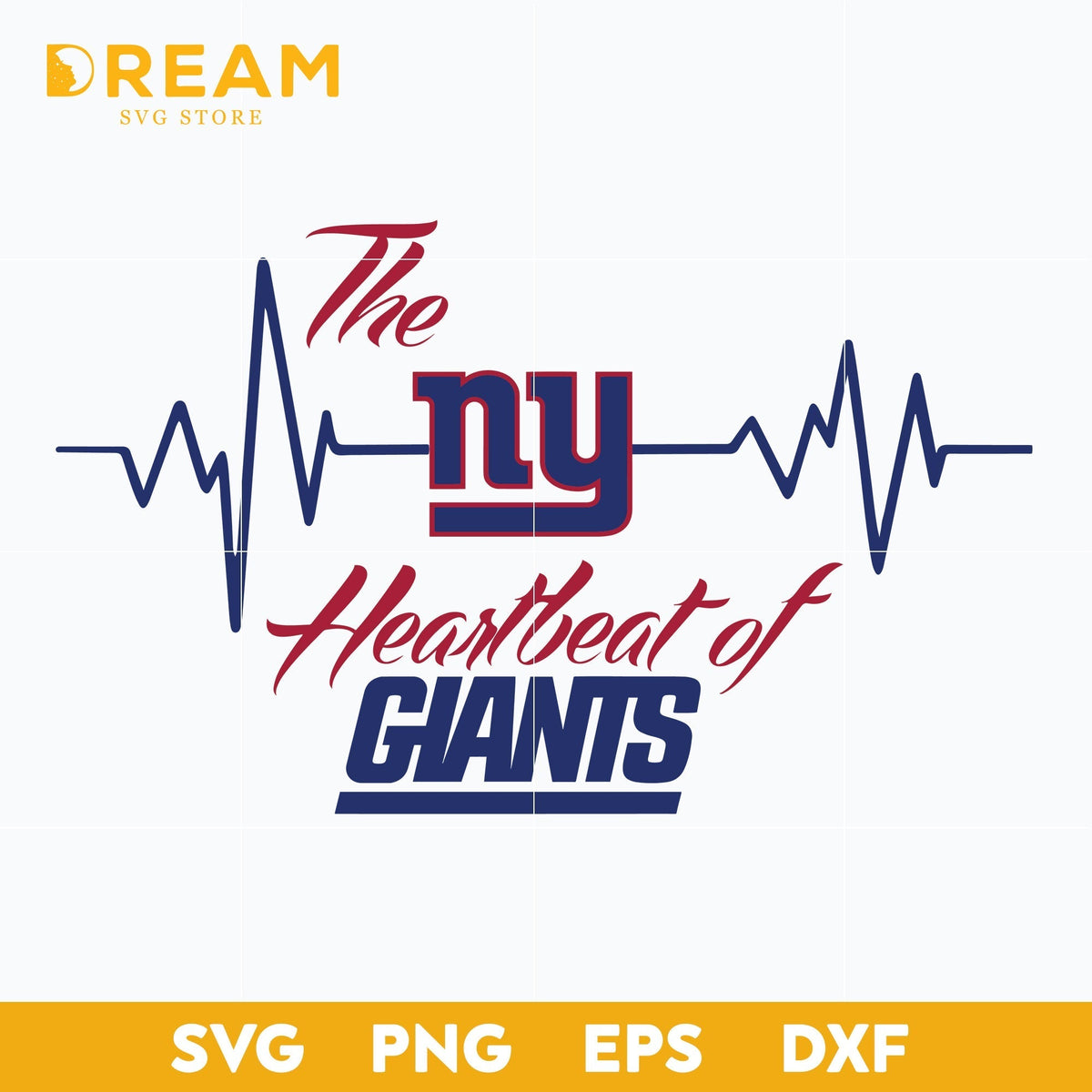 The heartbeat of giants svg, New York Giants svg, Giants svg, Nfl svg, png, dxf, eps digital file NFL2510201L