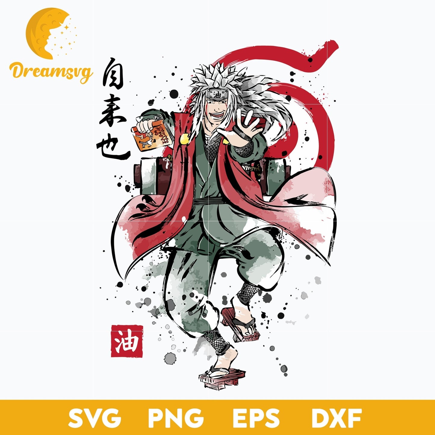 Naruto Jiraiya Svg, Jiraiya Svg, Jiraiya Anime Svg, Anime Lover Svg, Naruto Svg, Anime Svg, png, eps, dxf digital download.