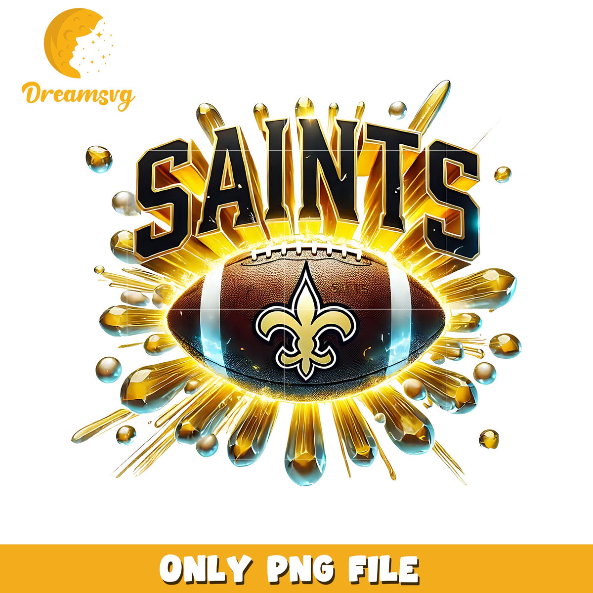New orleans saints ball design png, nfl balll png, nfl teams png