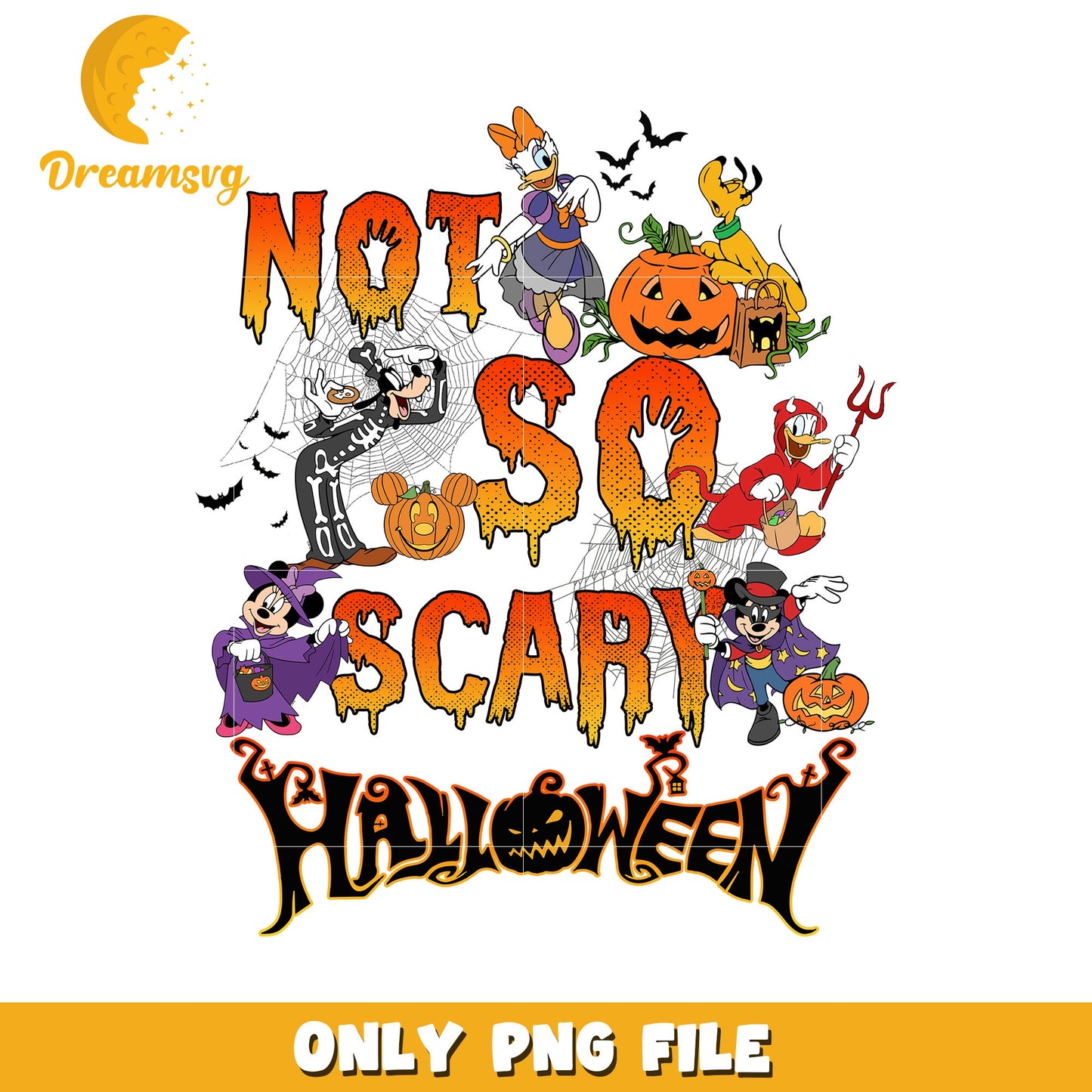 Not So Scary Halloween PNG Design for Festive Fun