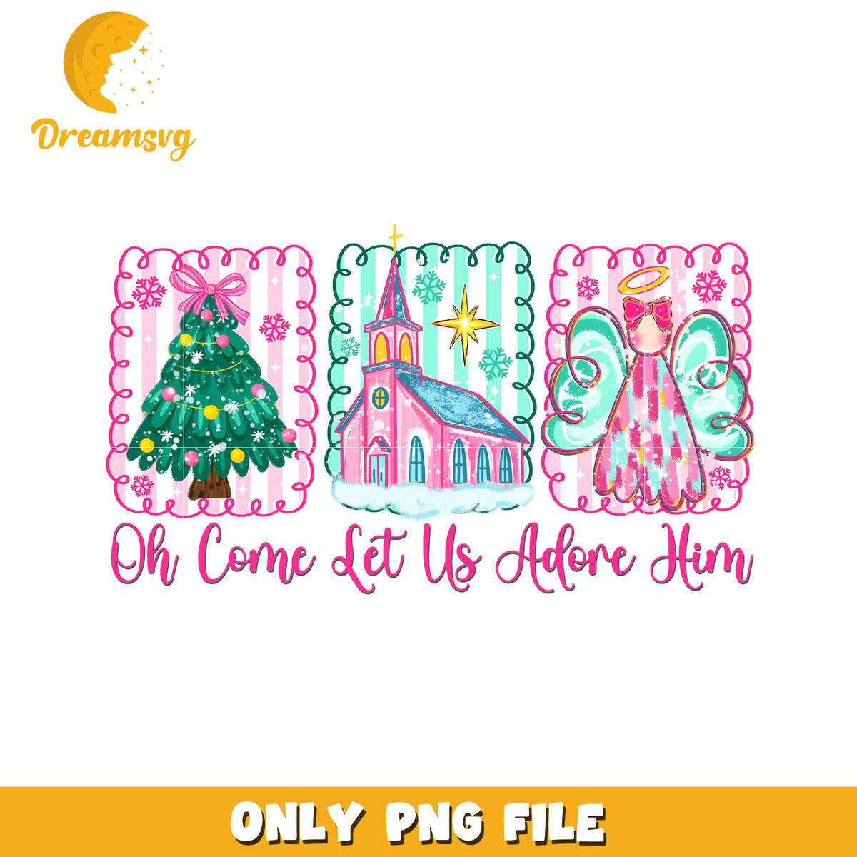 Oh come let uss png, christmas songs png, christmas snow png