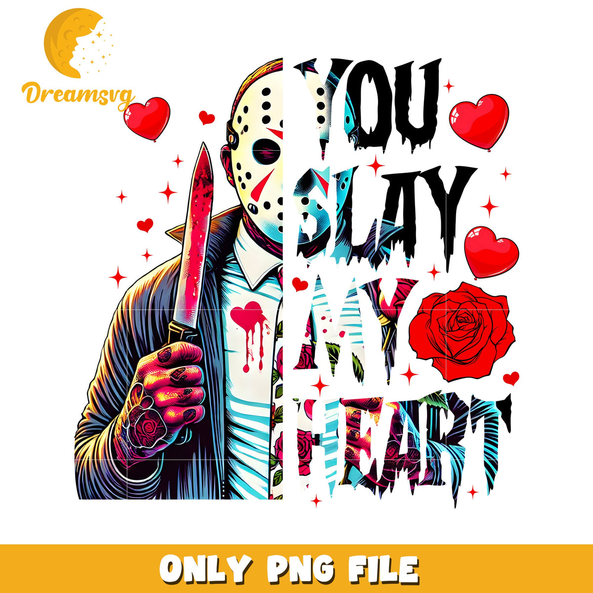 Option 1 (Focus on Valentine's Day) Valentines Day Jason Voorhees PNG