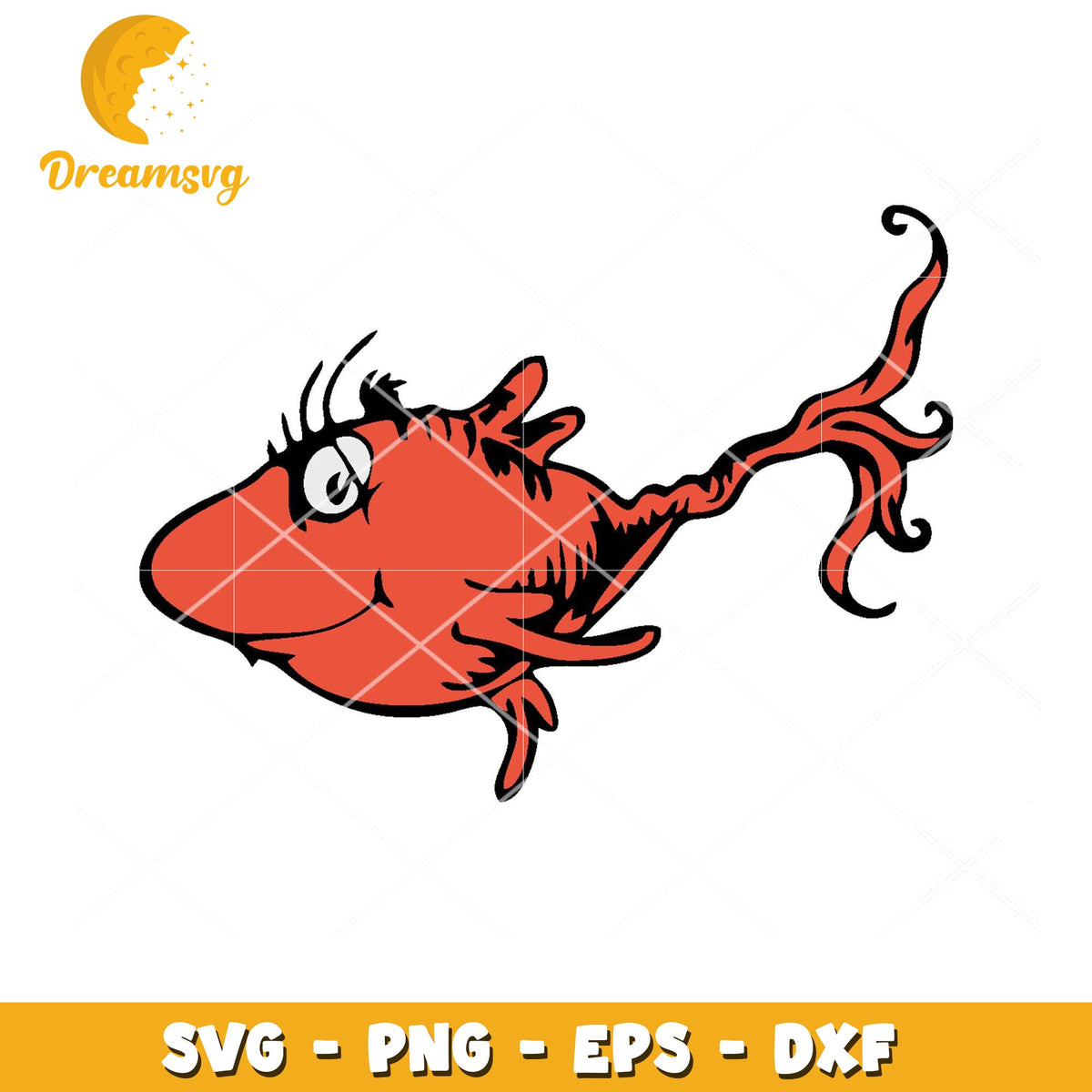 Option 1 (Focus on character) Fish SVG Instant Download Cricut File