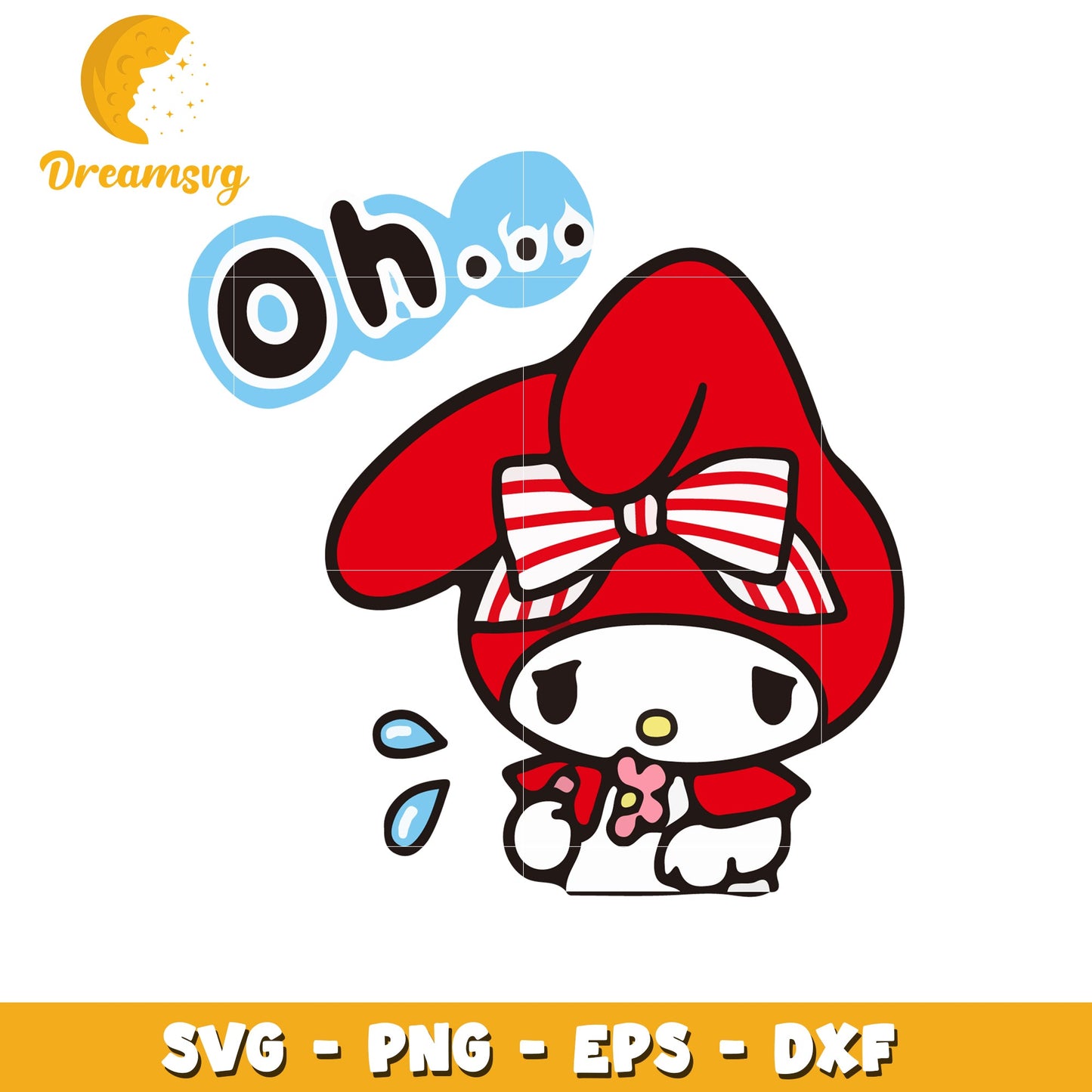 Option 1 (Focus on character) My Melody SVG PNG EPS DXF Cut File