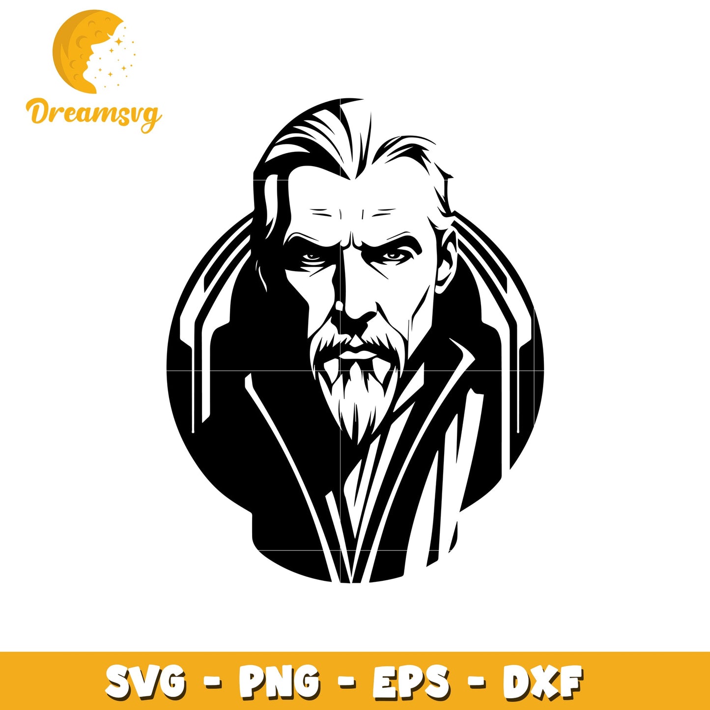 Option 1 (Focus on character) Old Man SVG Cut File PNG EPS DXF