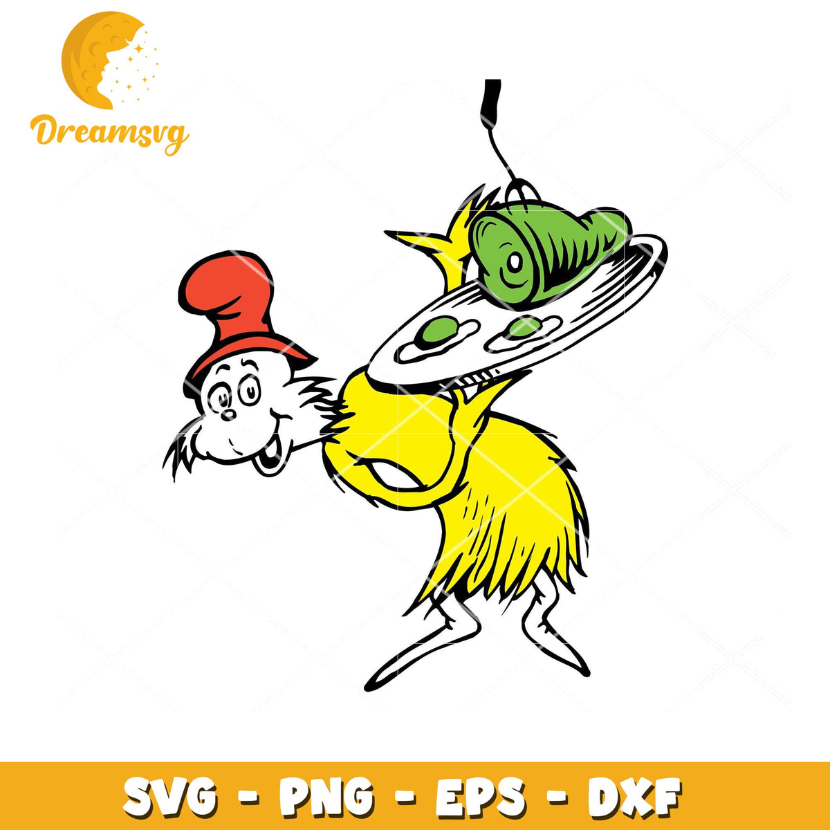 Option 1 (Focus on character) Thing 1 SVG PNG EPS DXF Cut File