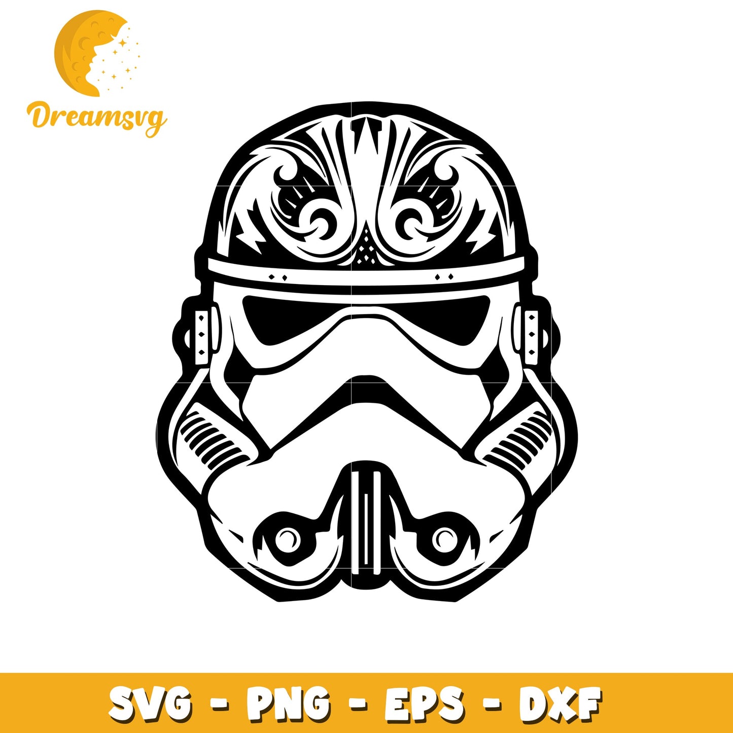 Ornate Stormtrooper Helmet SVG PNG EPS DXF