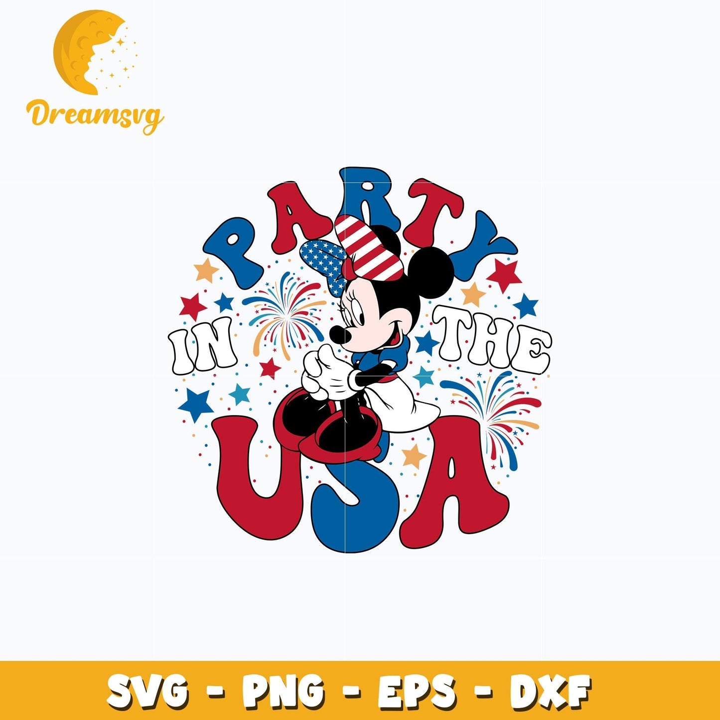 Party In The USA Minnie mouse svg