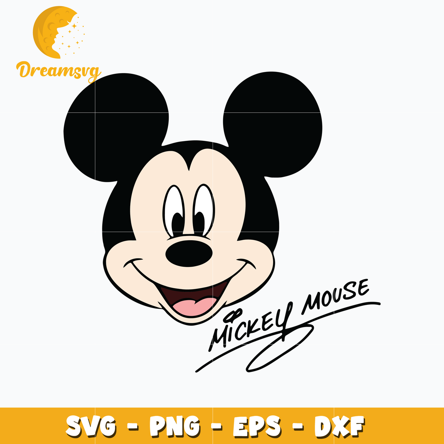Mickey mouse face disney svg