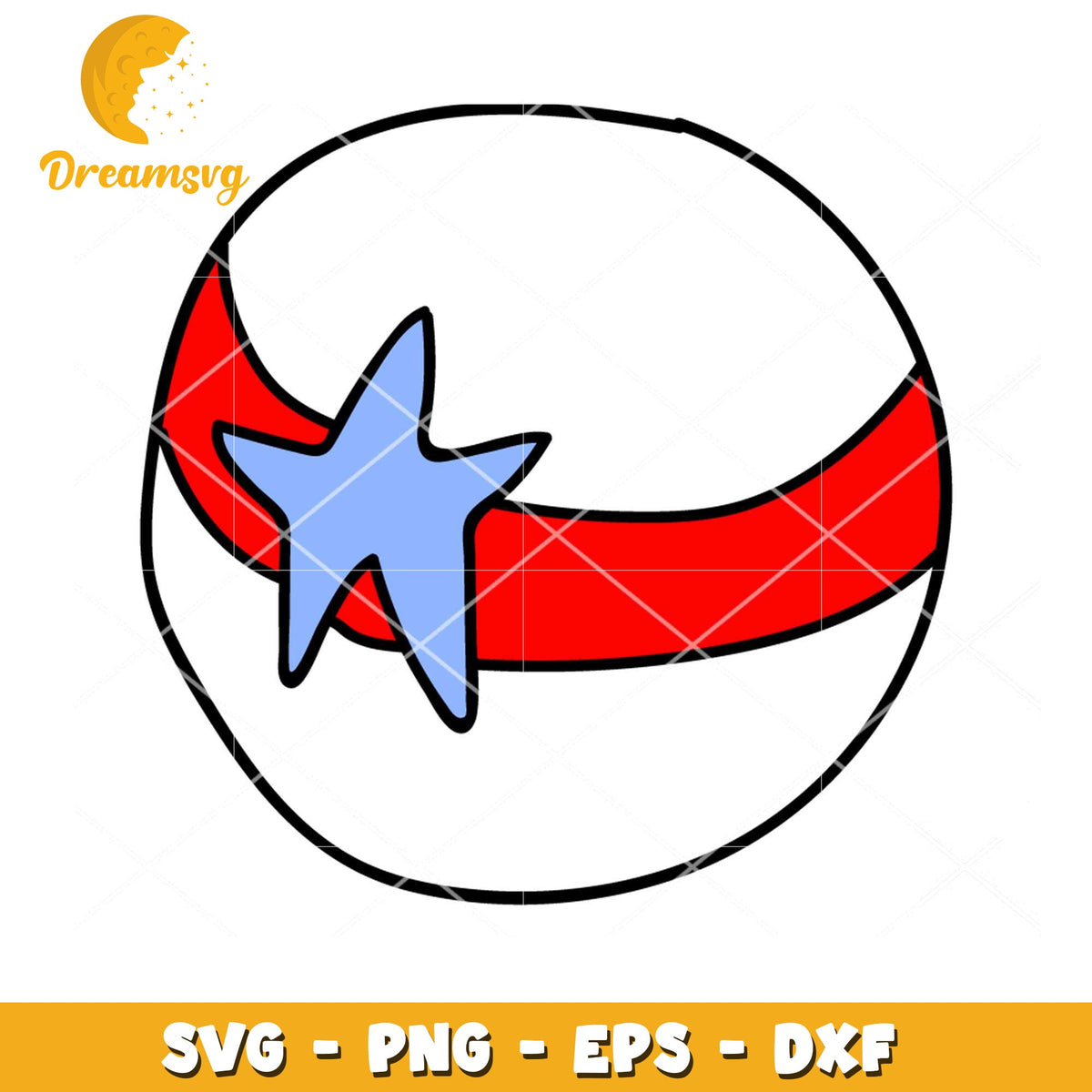 Patriotic Ball SVG Cut File