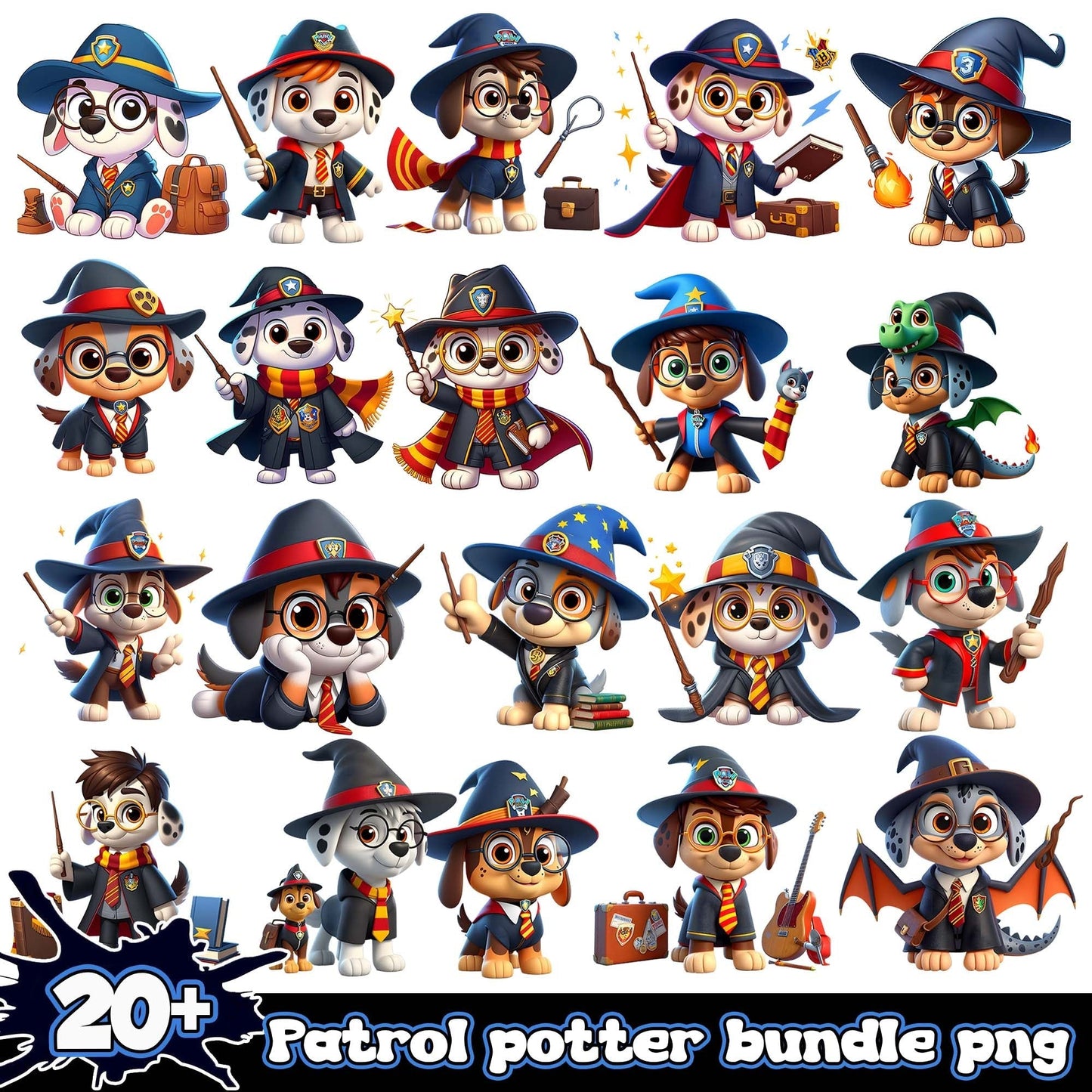 Paw Patrol Harry Potter PNG 20+