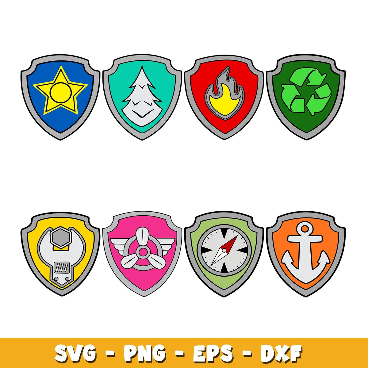 Paw Patrol Banner logo svg, Paw Patrol bundle svg, cartoon svg
