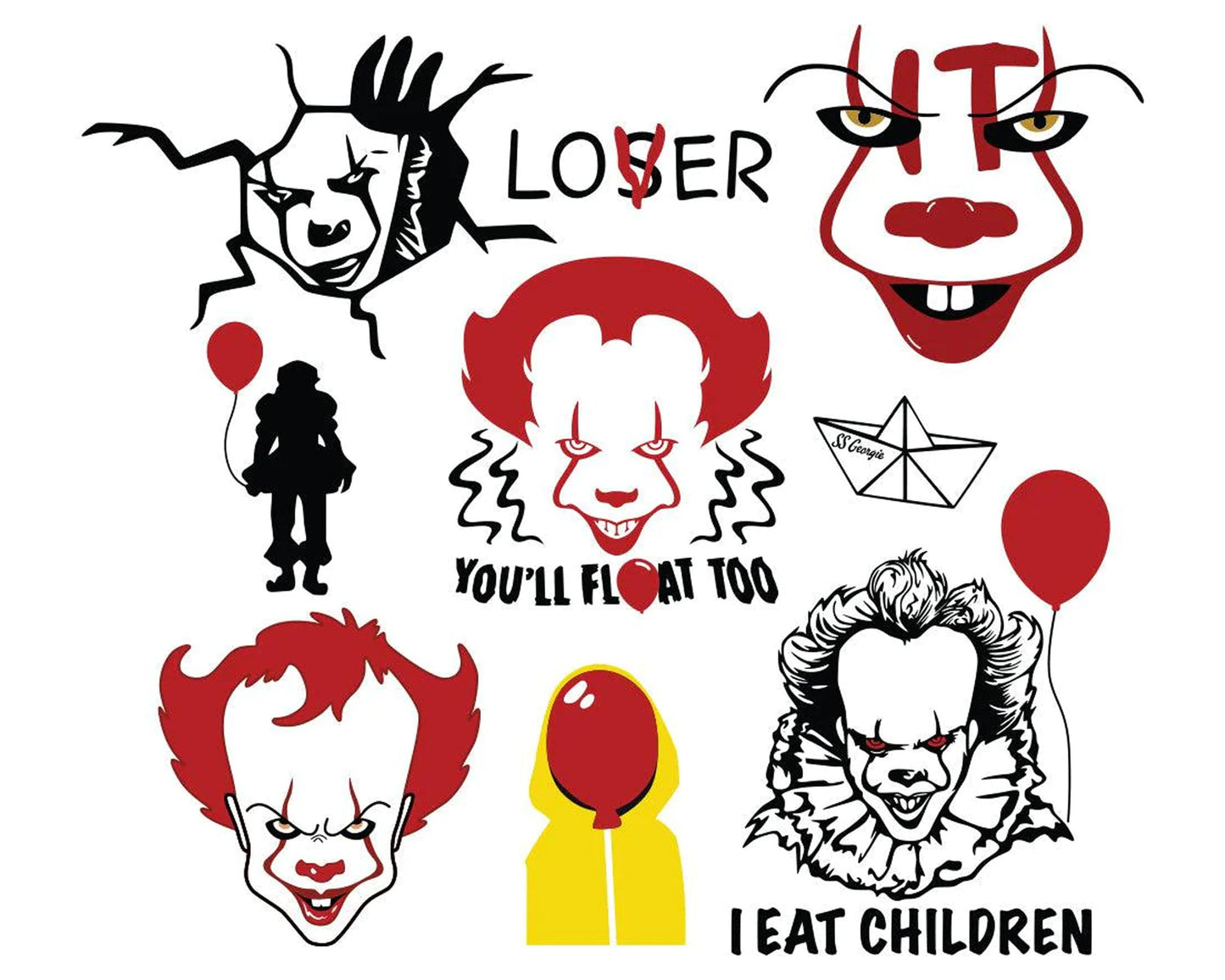 pennywise svg bundle, Horror movies halloween svg