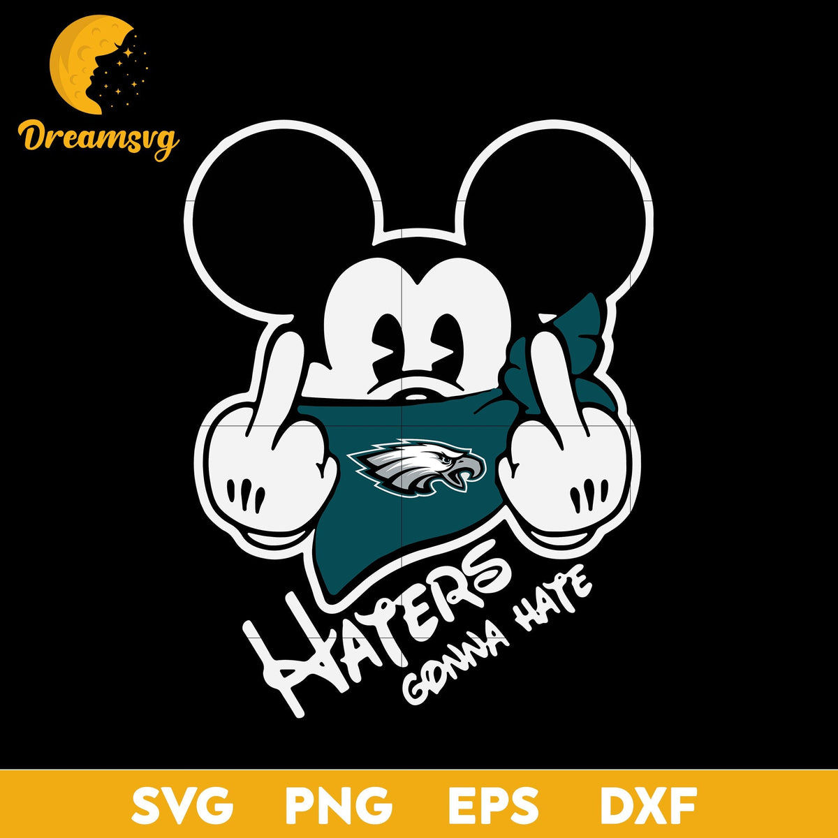 Pittsburgh Steelers, Mickey, Haters Gonna Hate Svg, Nfl Svg, Png, Dxf, Eps Digital File.