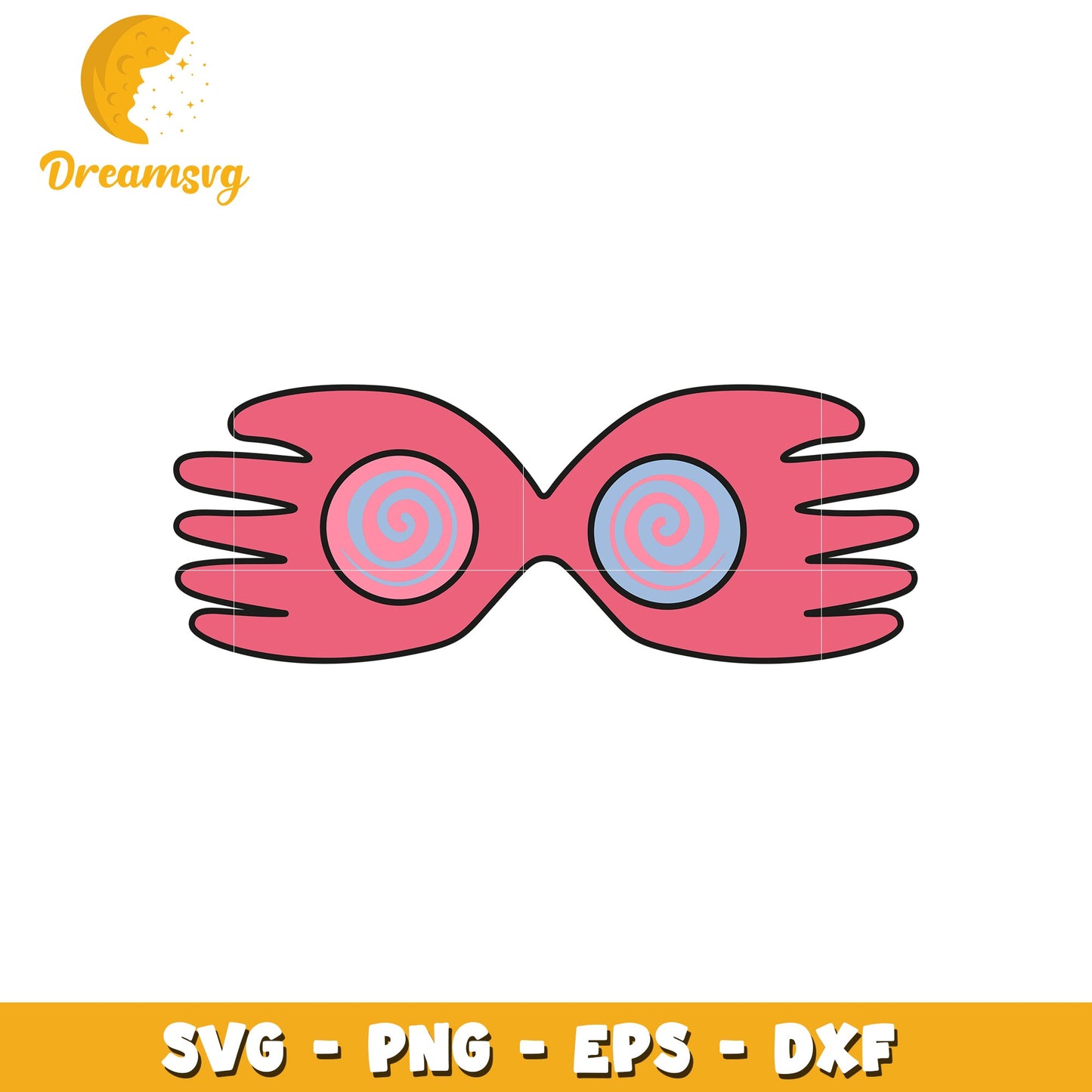 Pink Harry Potter Glasses, SVG PNG EPS DXF Files