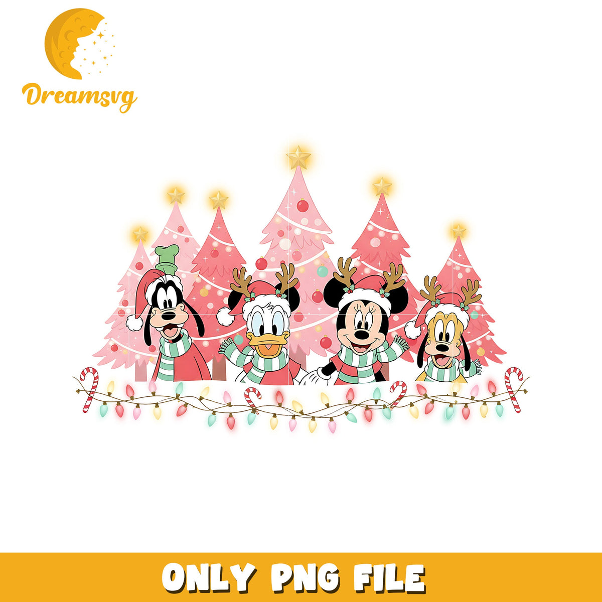 Pink christmas png, christmas season png, disney png