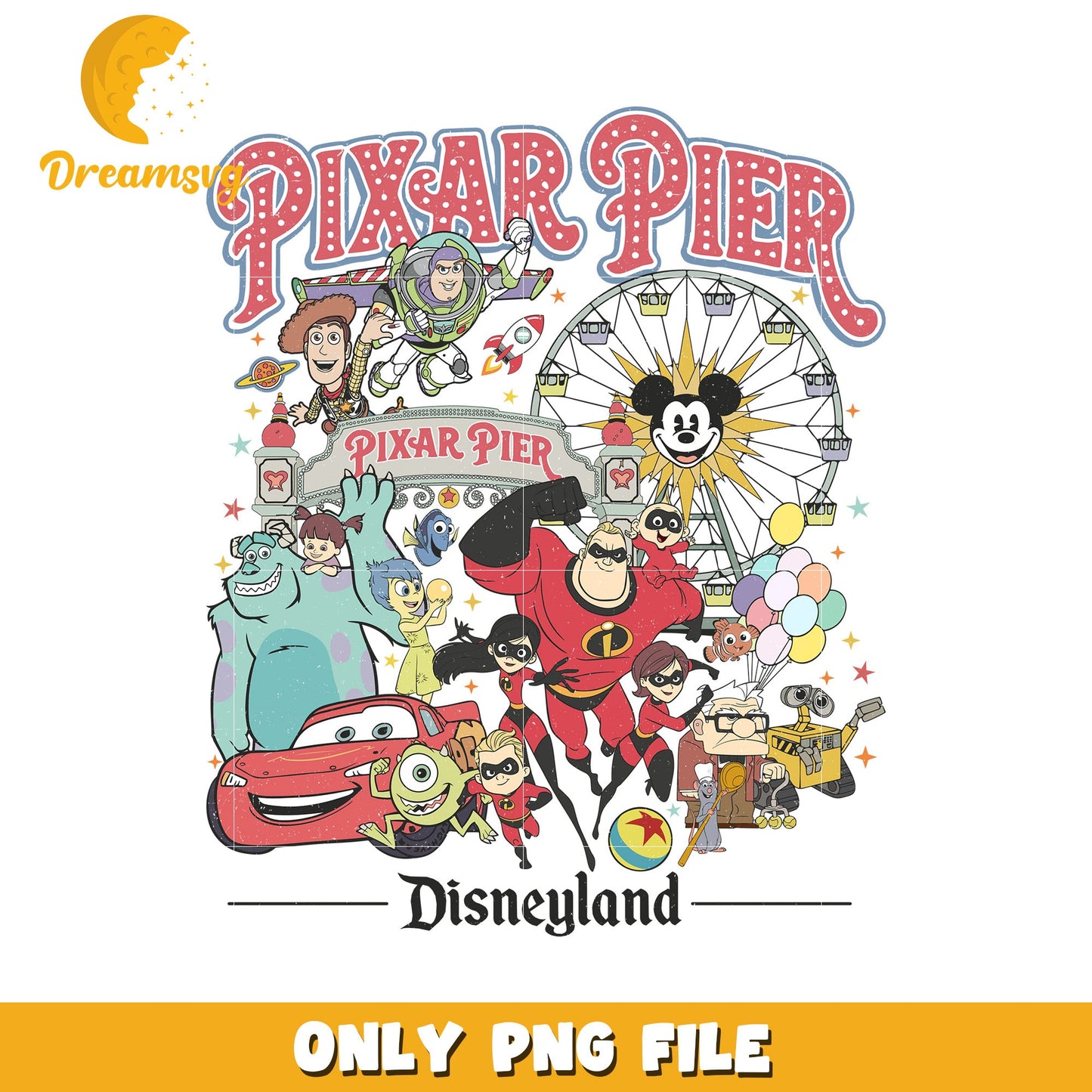 Pixar Pier Disneyland PNG