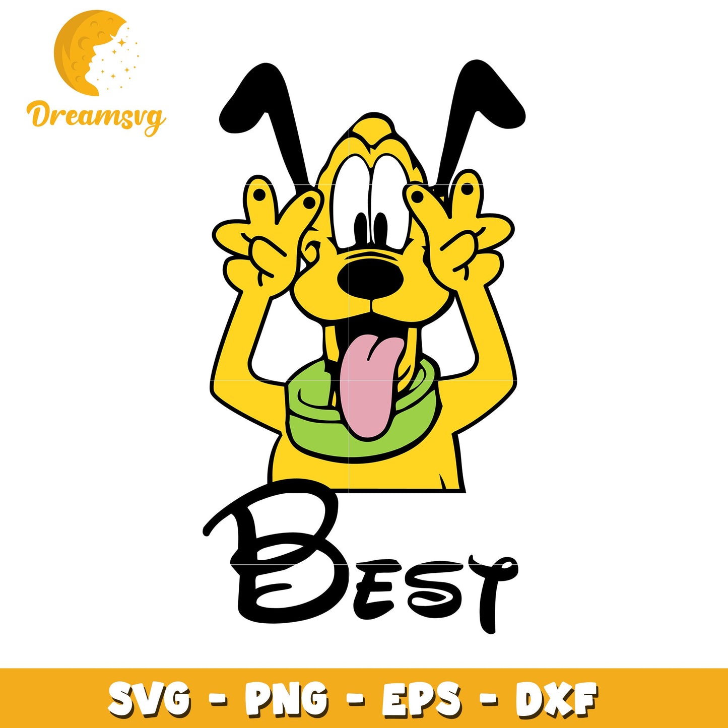Pluto Best Friend SVG PNG EPS DXF Cut File