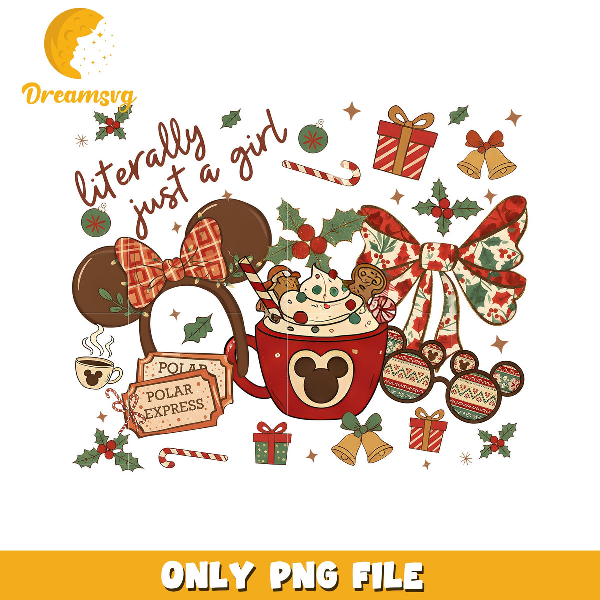 Polar christmas png, christmas movie png, christmas tree png