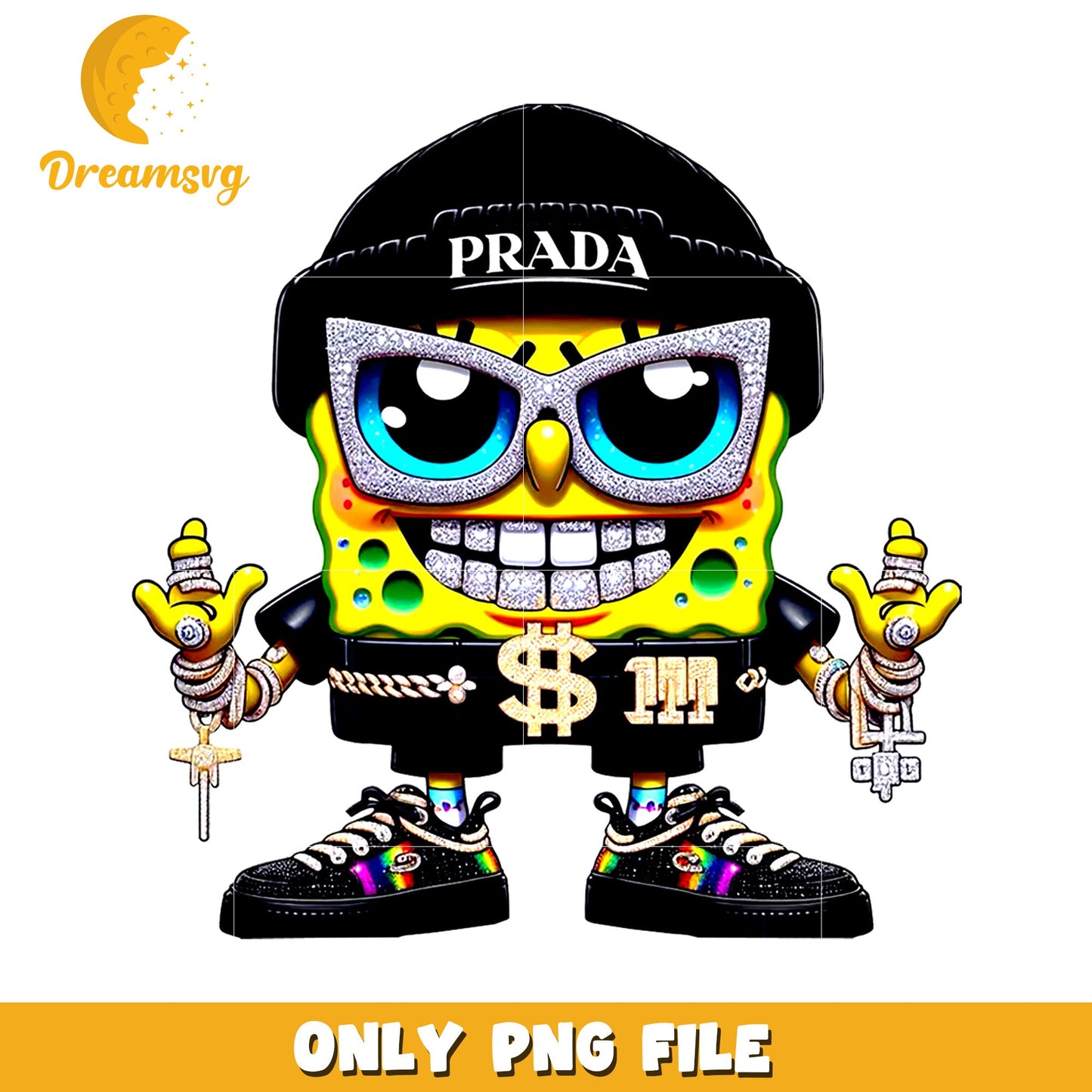 Prada money spongebob png, spongebob squarepants png, spongebob movie png