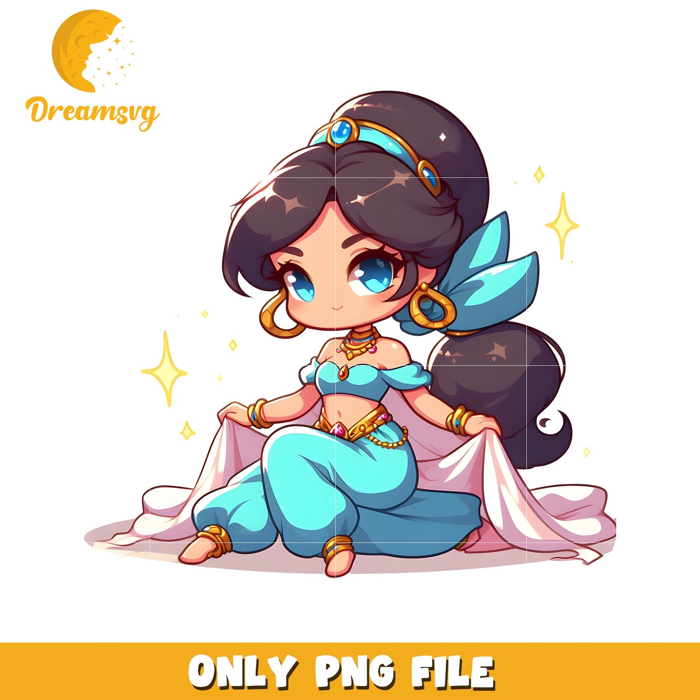 Princess Jasmine PNG Cute Chibi