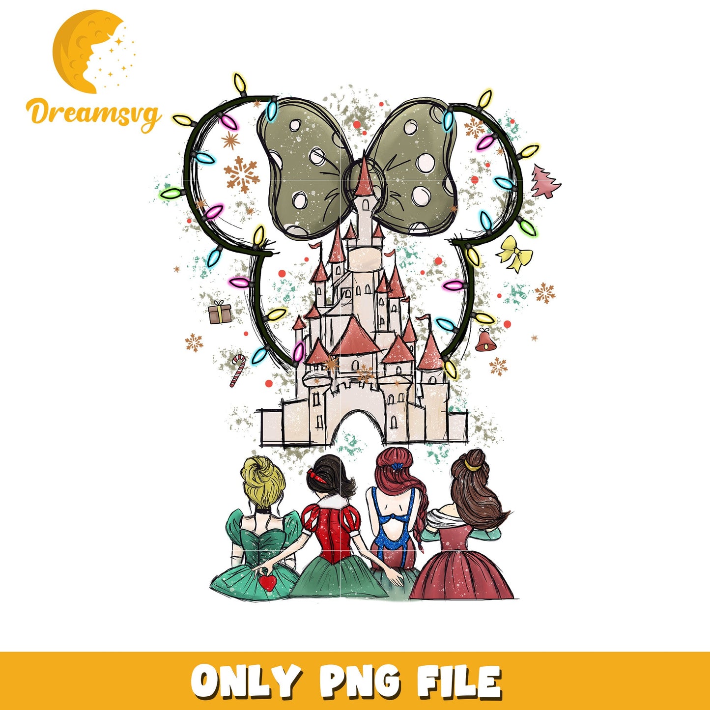 Princesses Christmas Castle PNG