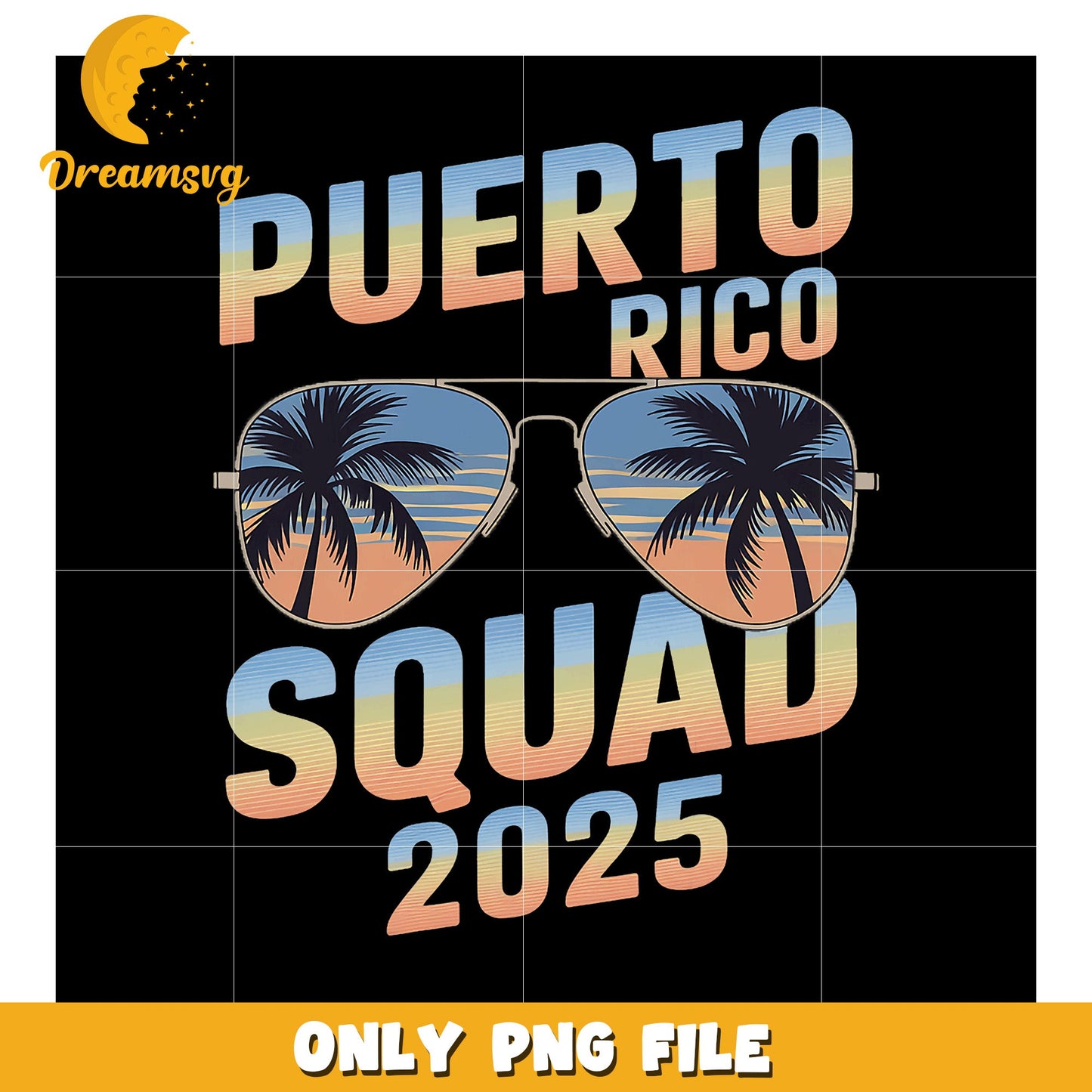 Puerto Rico Squad 2025 PNG Design
