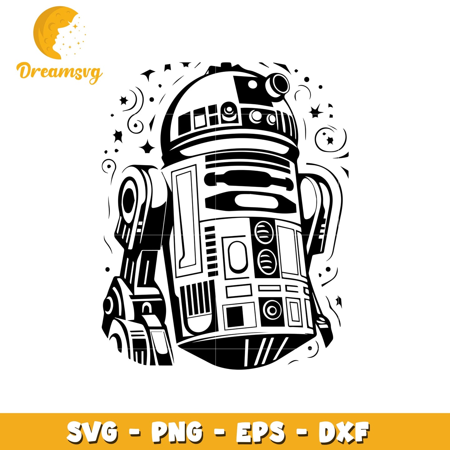 R2D2 SVG Cut File Instant Download