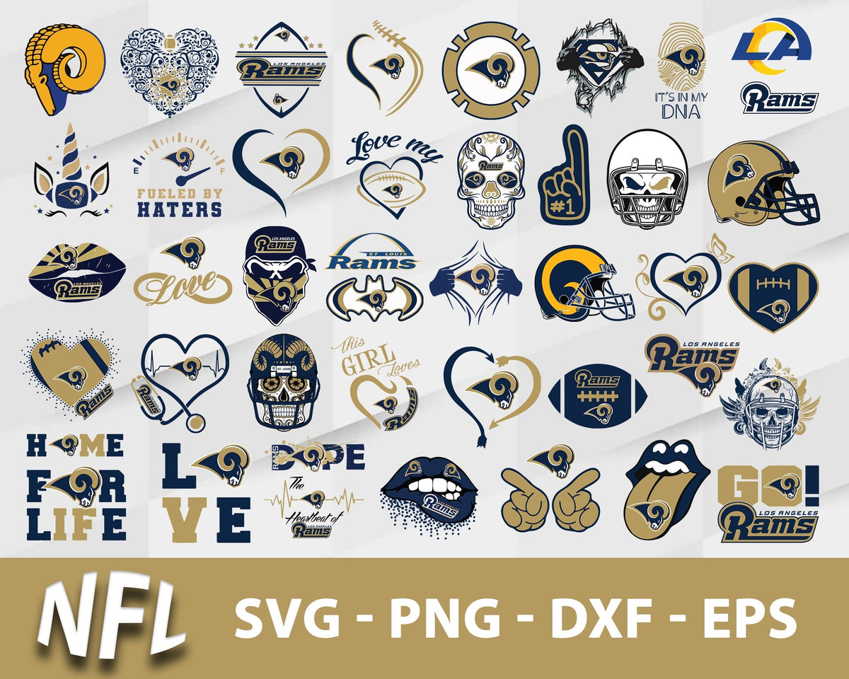 Los Angeles Rams Svg Bundle, Los Angeles Rams Svg, Sport Svg, Nfl Svg, Png, Dxf, Eps Digital File.