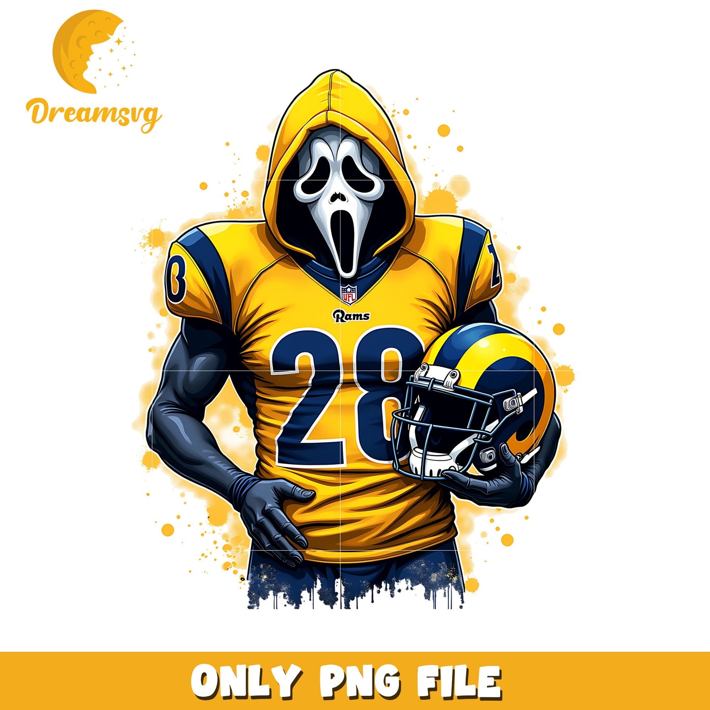 Rams ghost face png, nfl png, national football league png