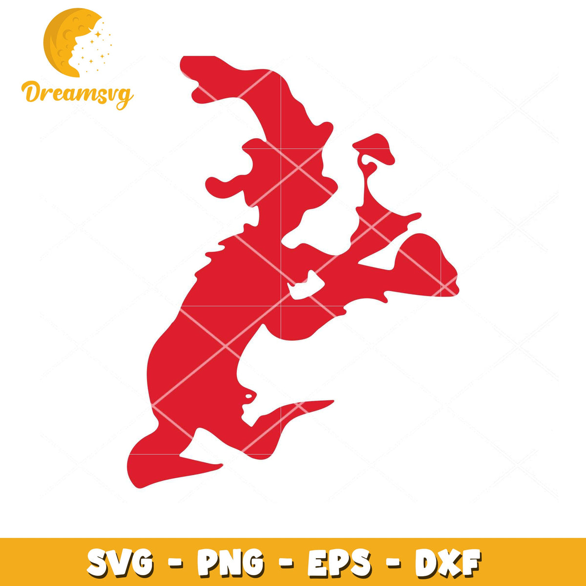 Red Blob SVG Cut File Instant Download